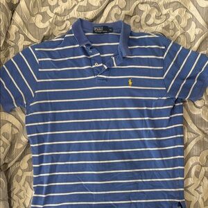 Ralph Lauren Blue and White Striped Polo